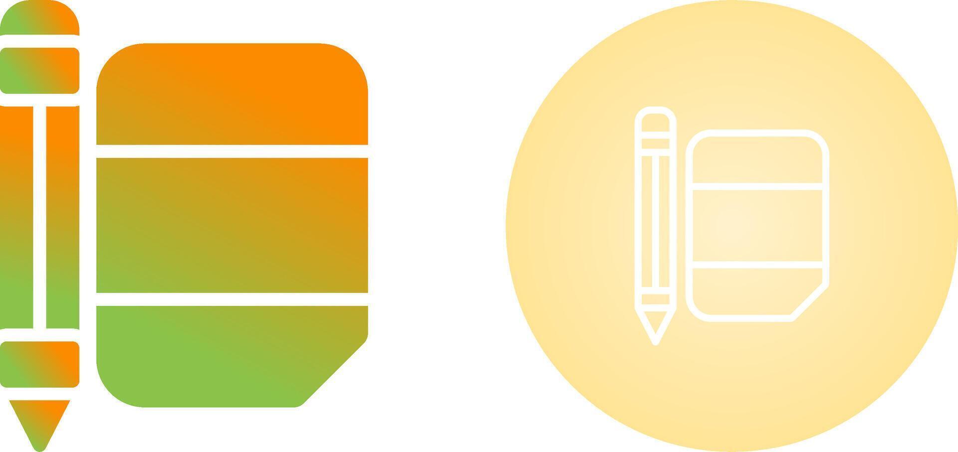 Eraser with pencil Vector Icon