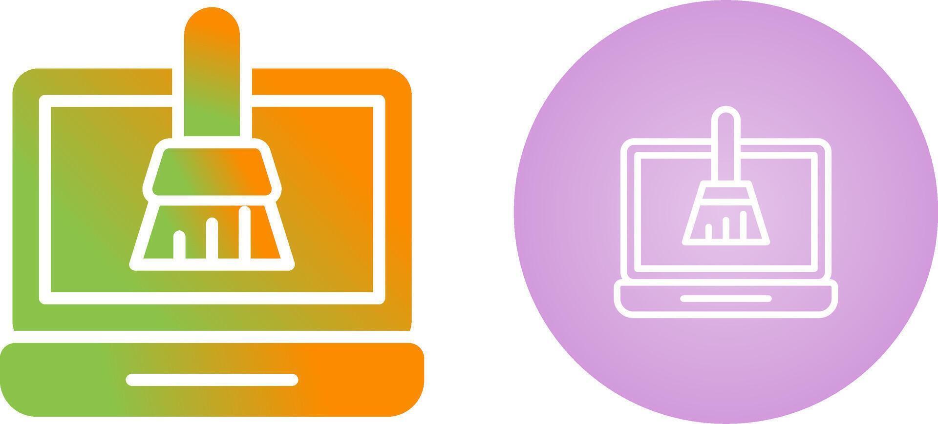 Disk Cleanup Vector Icon