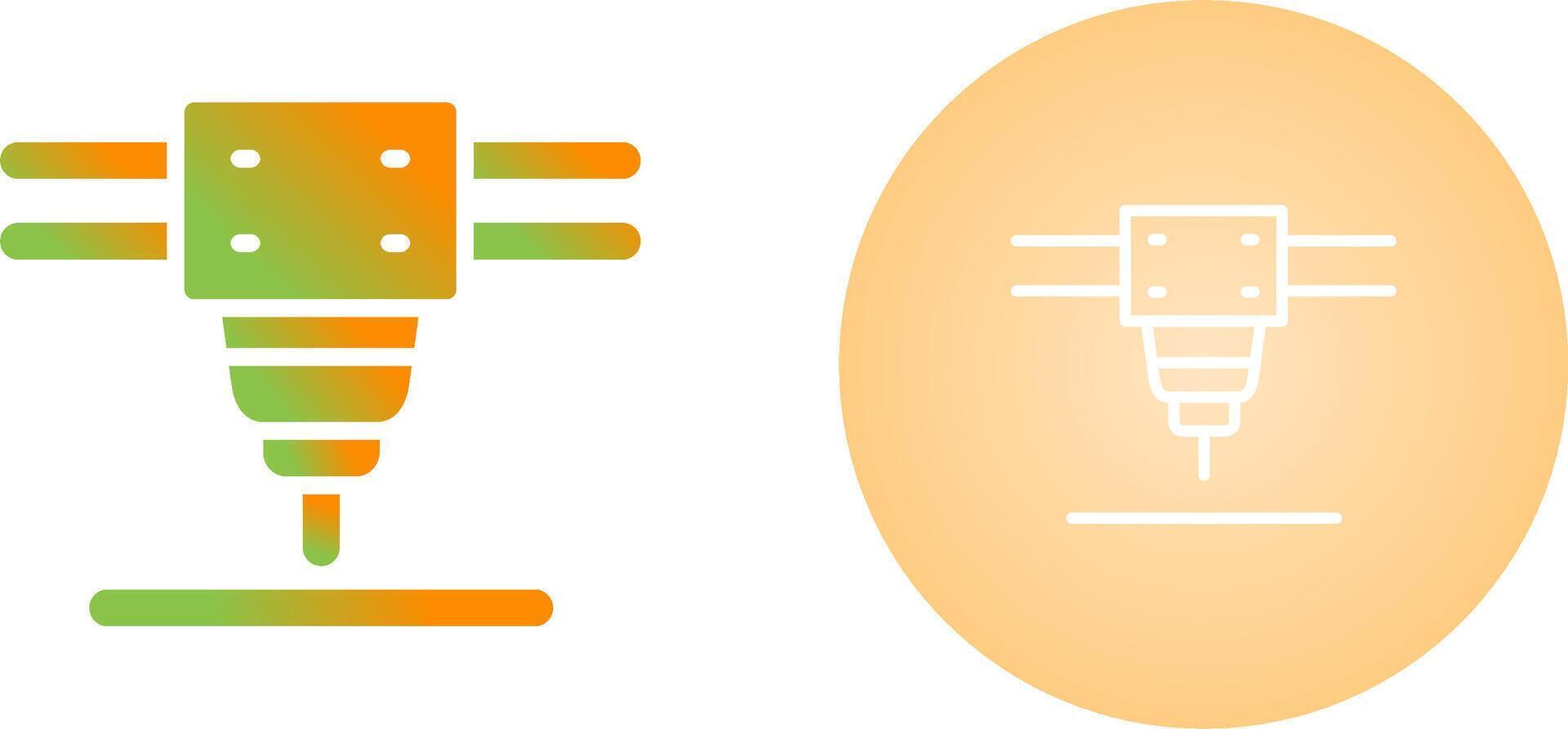 Laser Cutting Machine Vector Icon