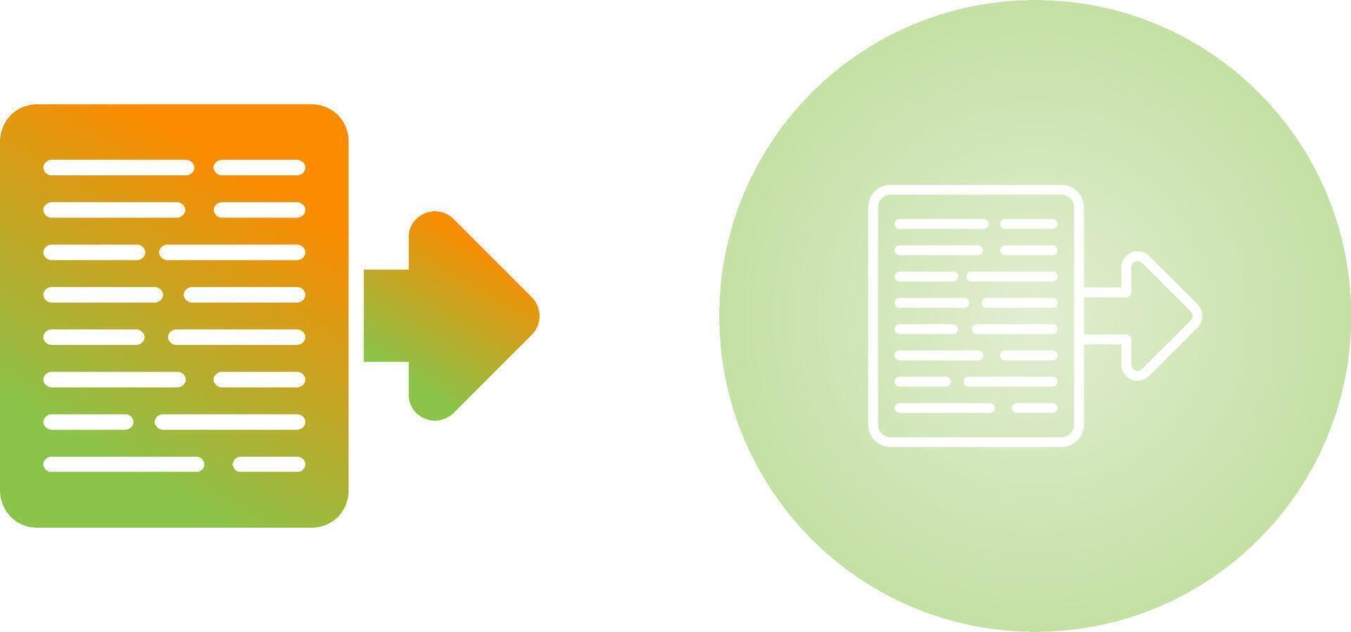Document Export Vector Icon
