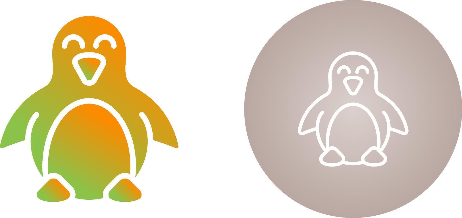 icono de vector de pingüino