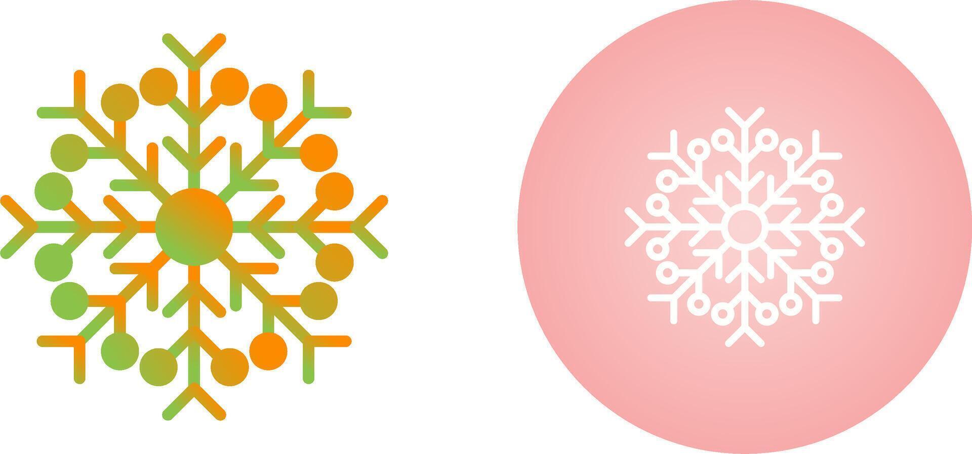 icono de vector de copo de nieve