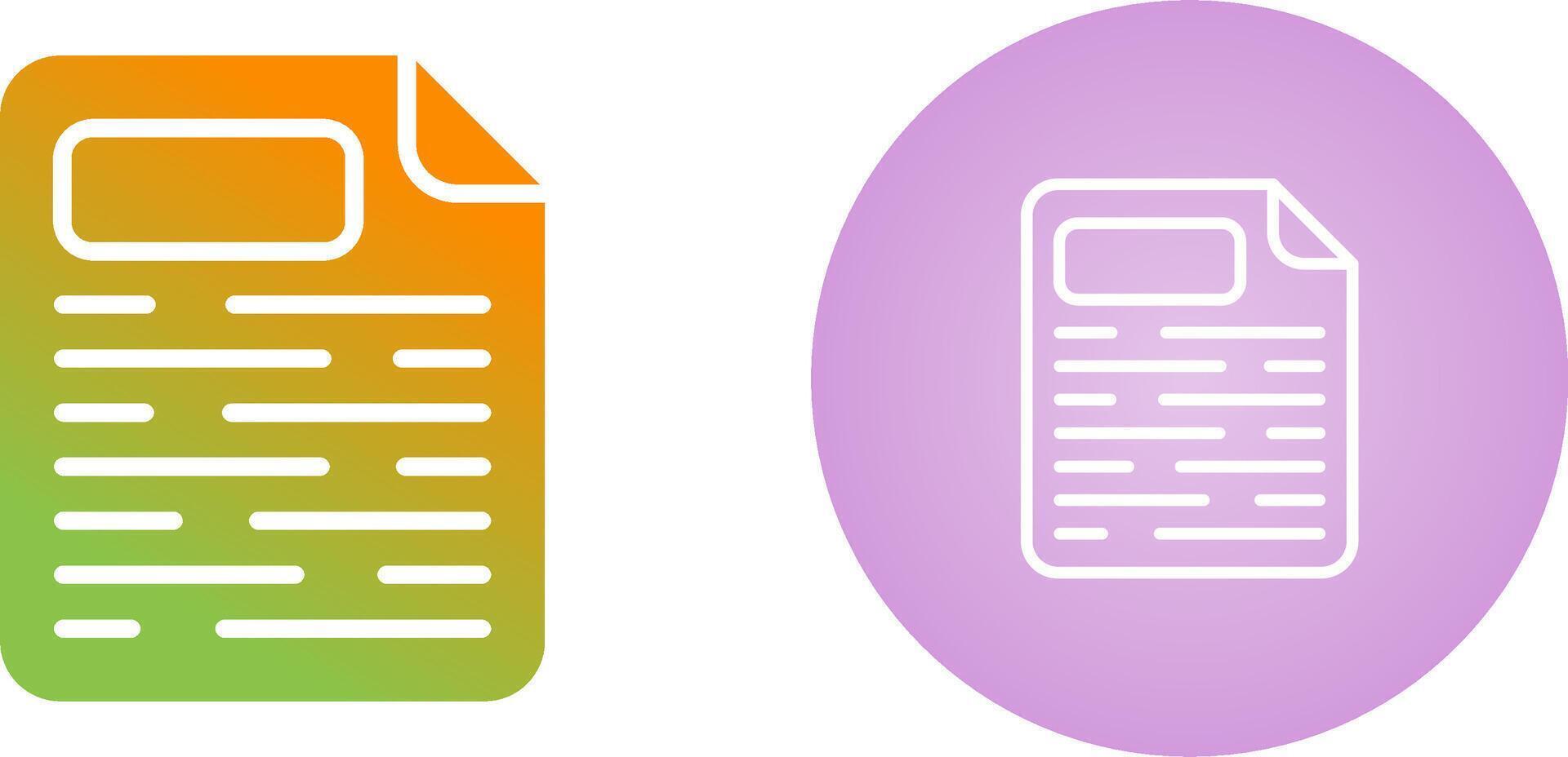 Page Facing Up Vector Icon