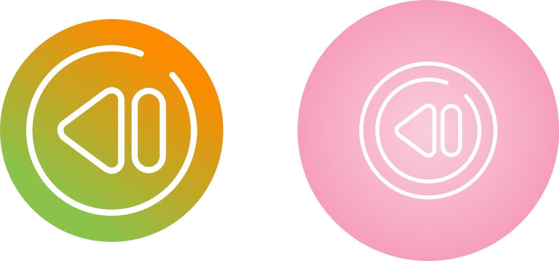 Previous Track Circle Vector Icon