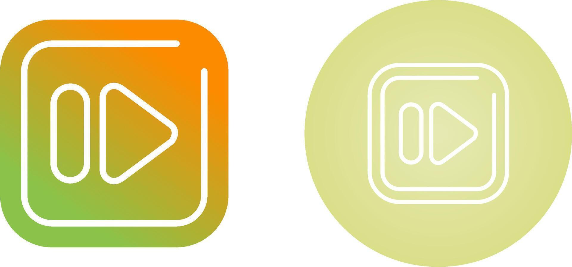 Fast Forward Square Vector Icon