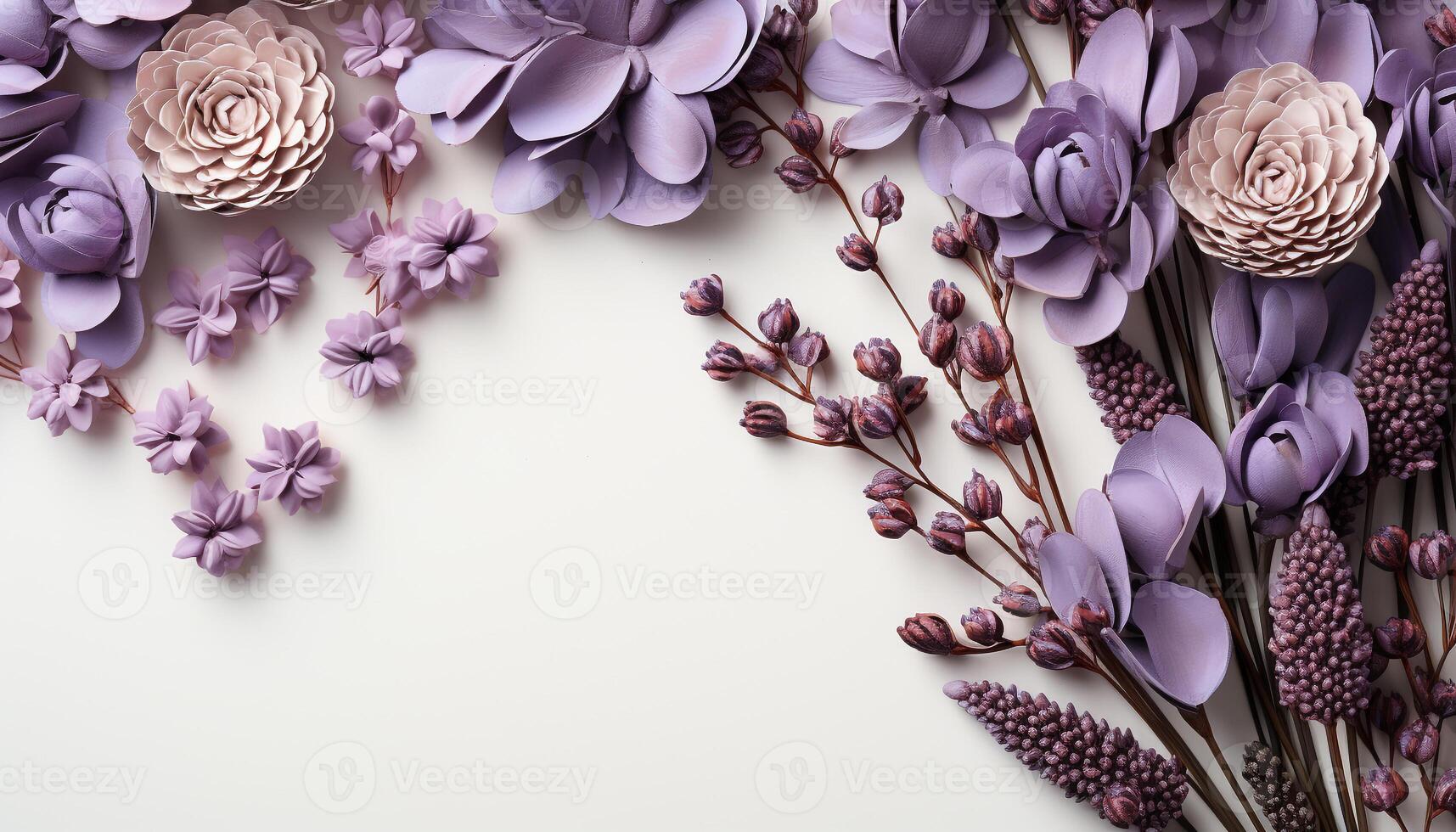 AI generated Purple lilac blossom, a gift of love in nature wallpaper generated by AI photo