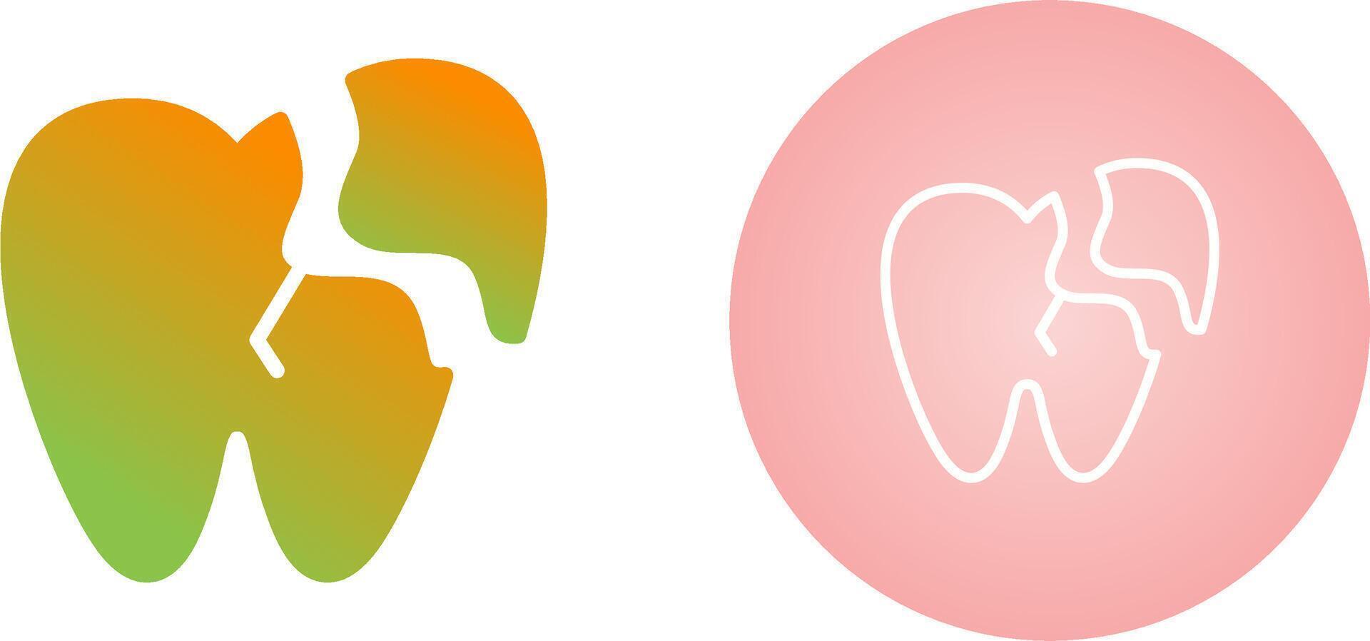 Broken Tooth Vector Icon