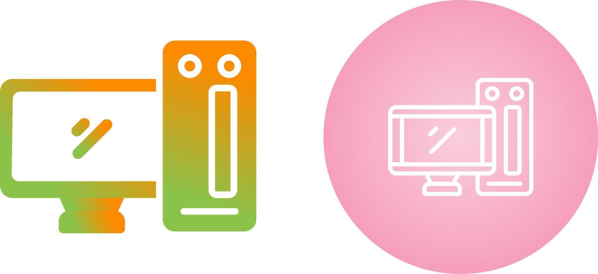 Desktop Computer Vector Icon