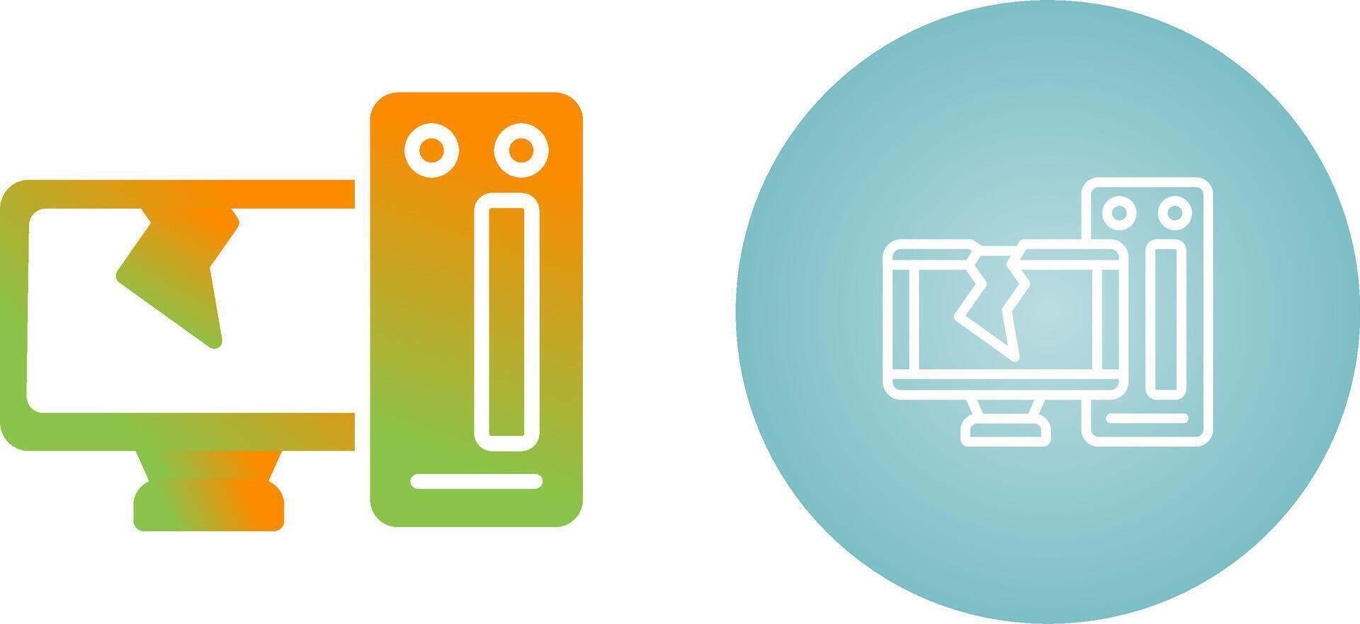 Desktop Computer Vector Icon