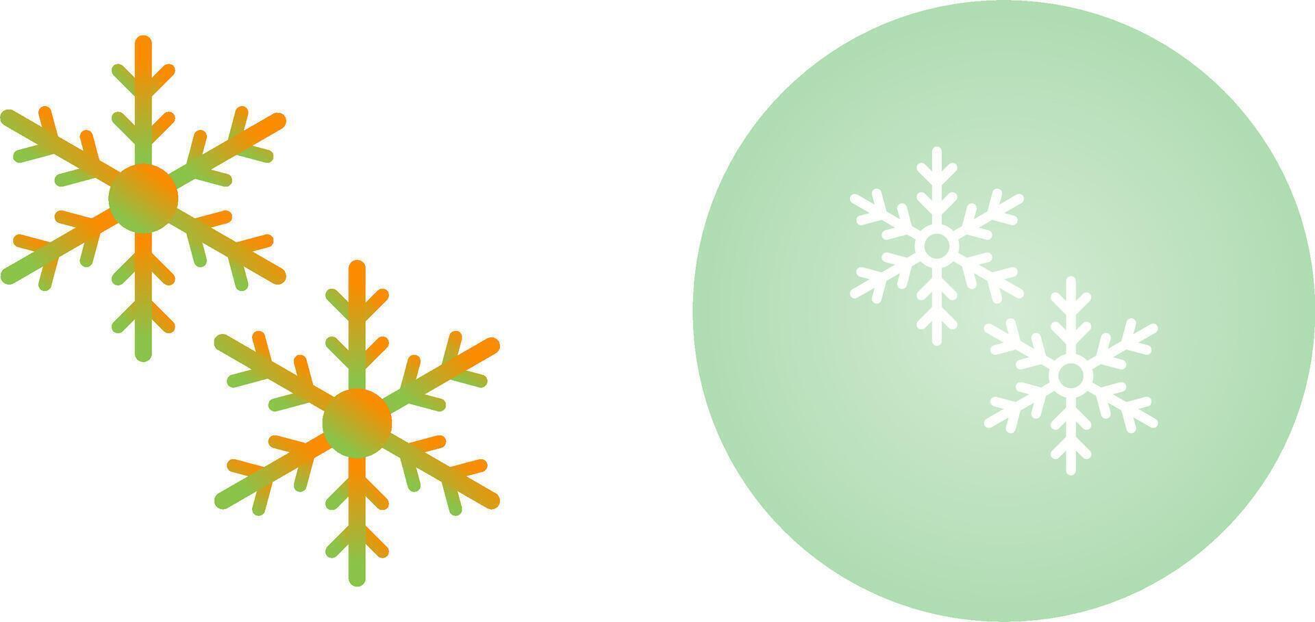 icono de vector de copos de nieve