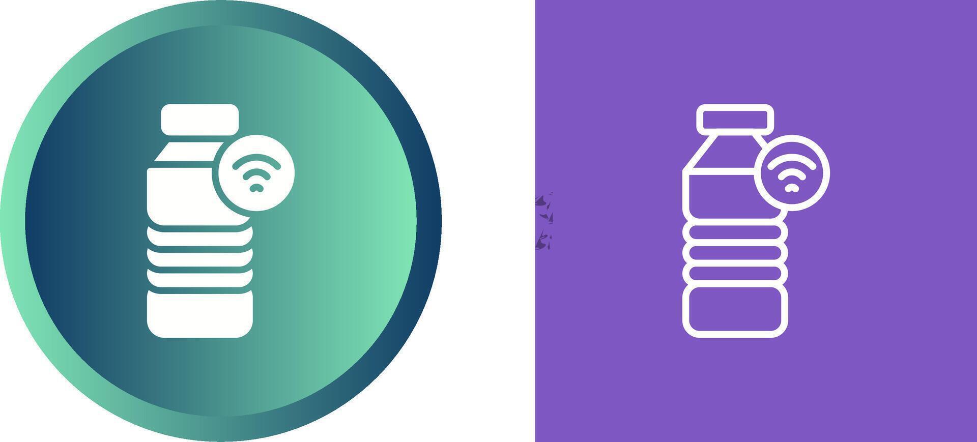 Fitness Smart Water Bottle Vector Icon