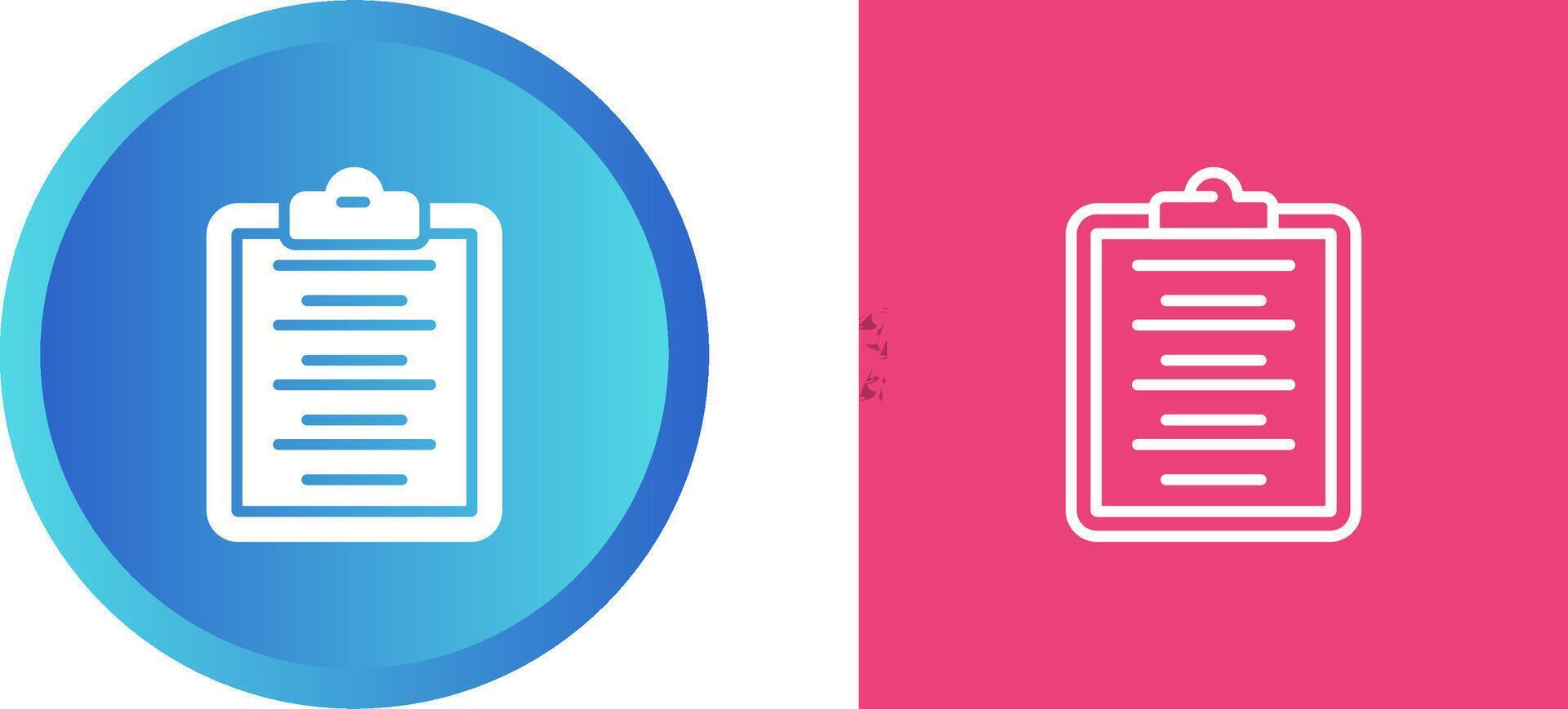 Writing Pad Vector Icon