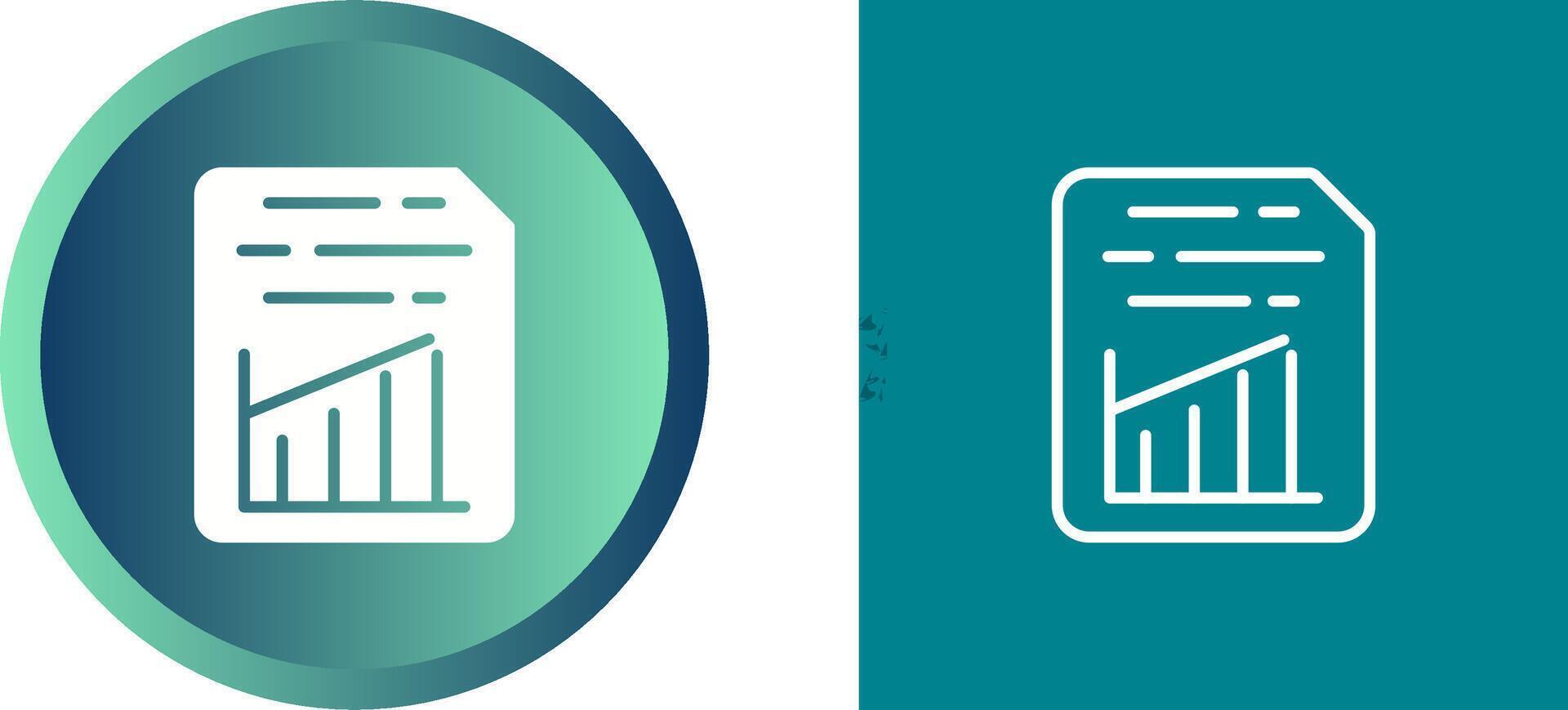 Document Insert Graph Vector Icon