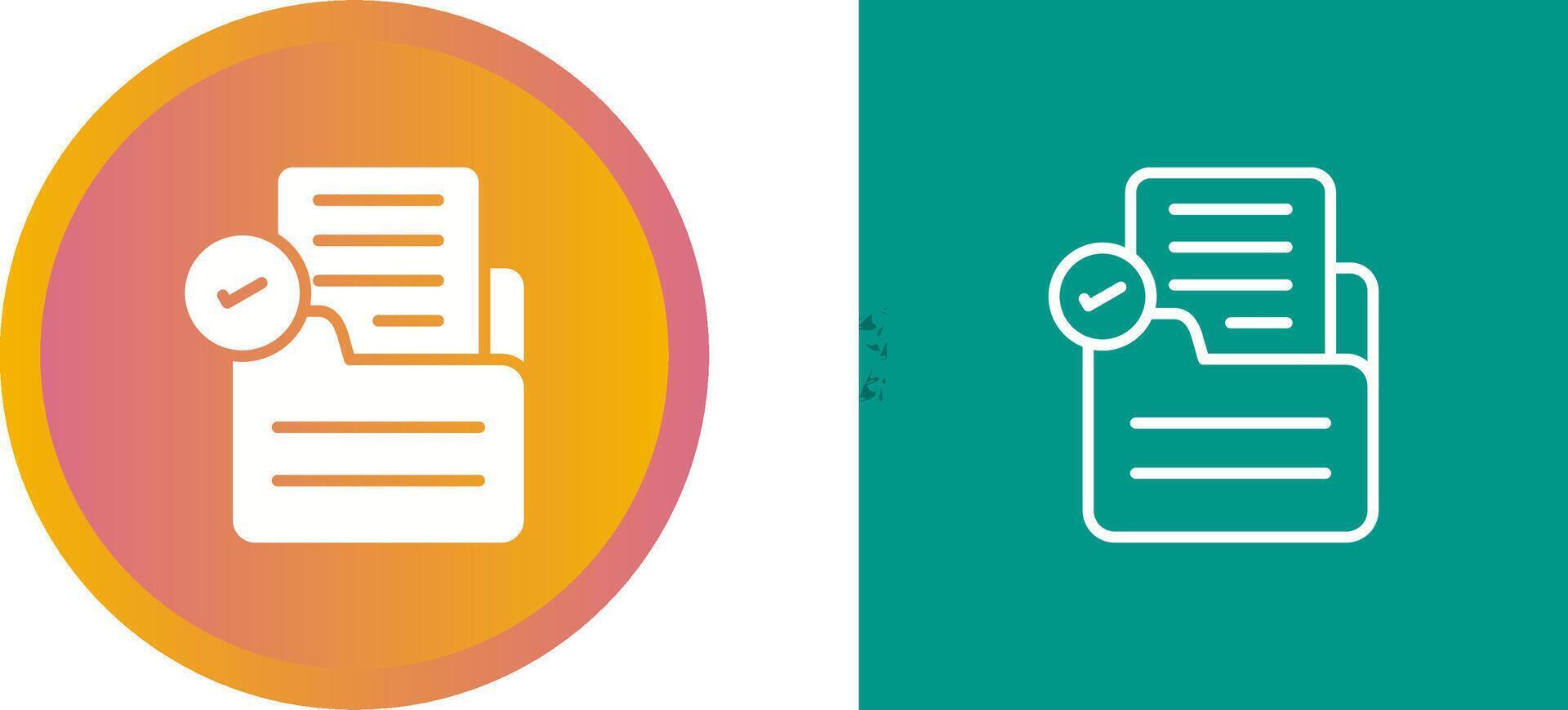 Document Check Vector Icon