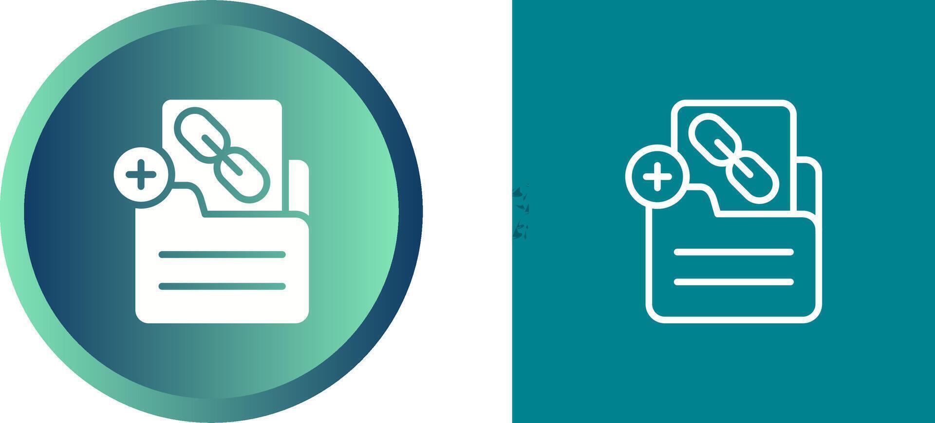 Document Insert Link Vector Icon