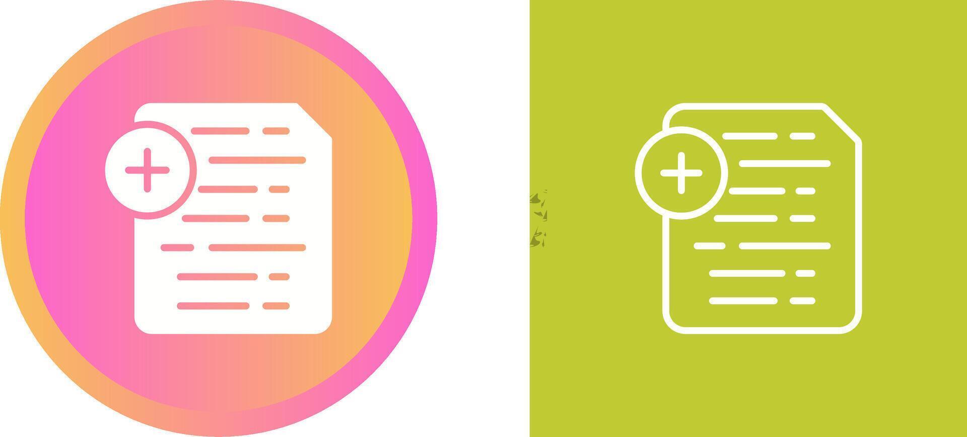 Document Insert Icon Vector Icon