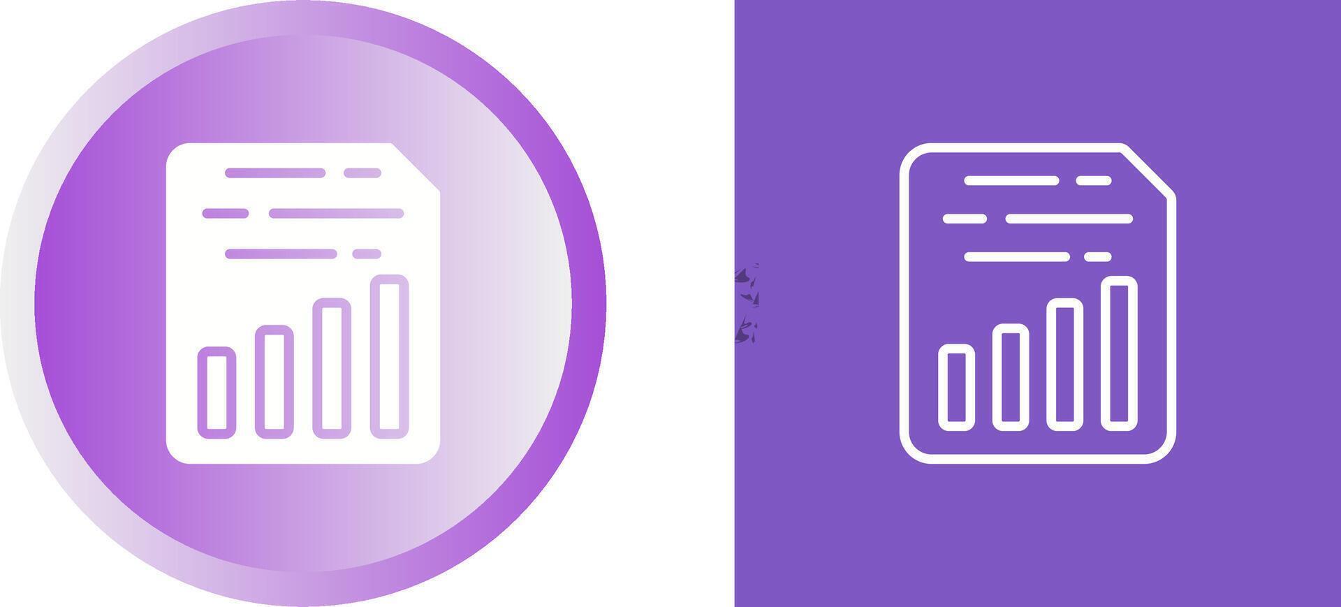 Document Insert Chart Vector Icon