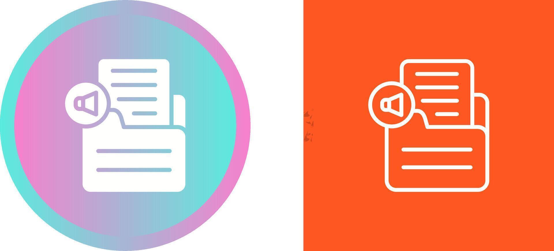 Document Insert Audio Vector Icon