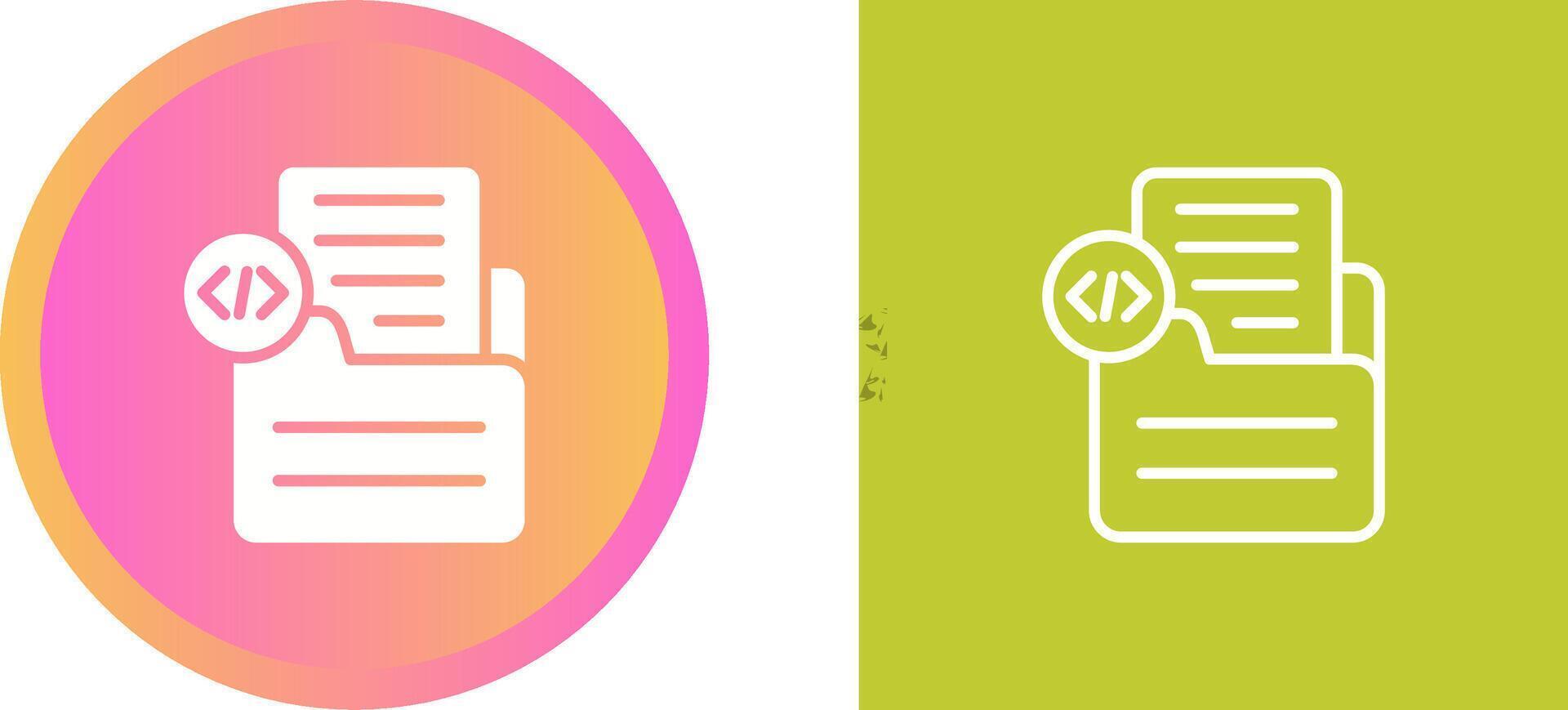 Document Insert Code Vector Icon