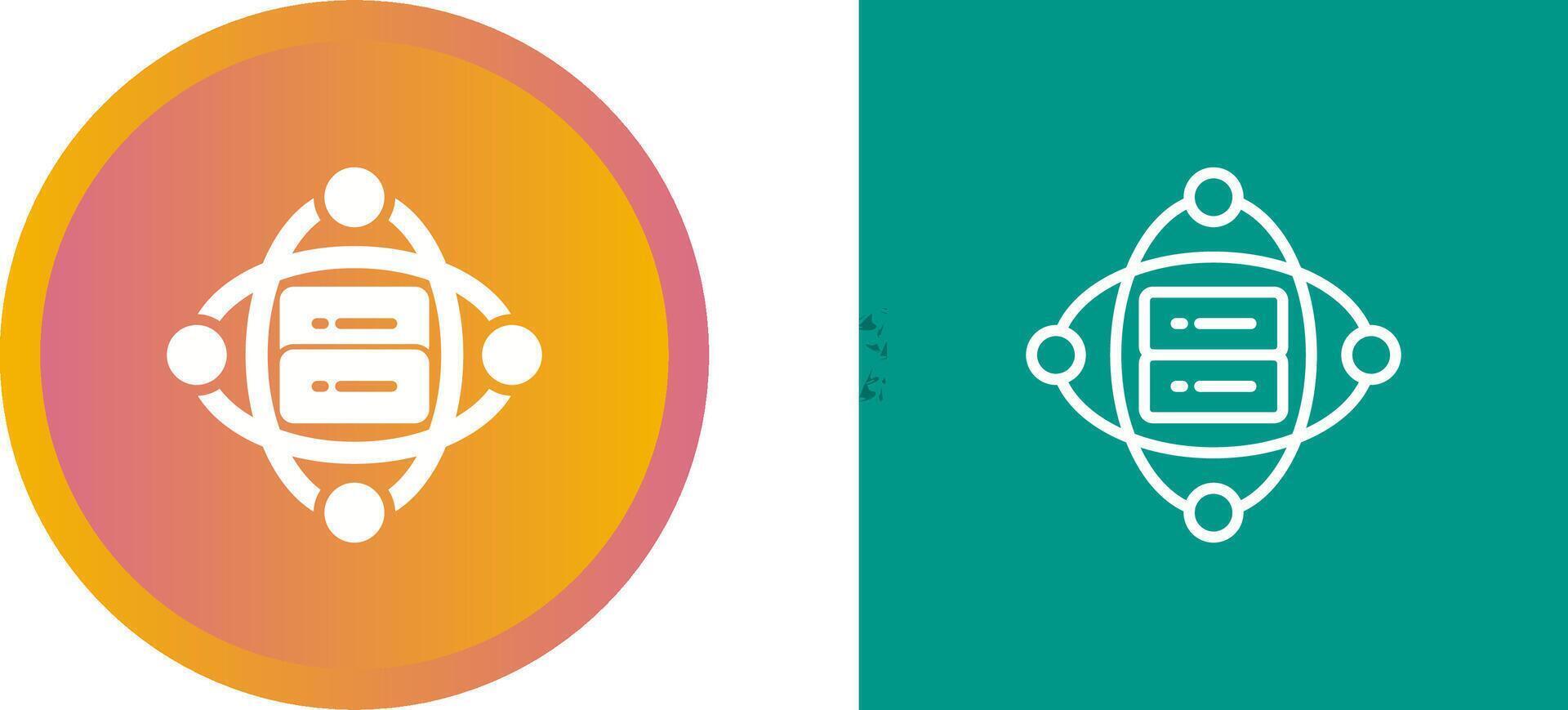 Cluster Server Vector Icon