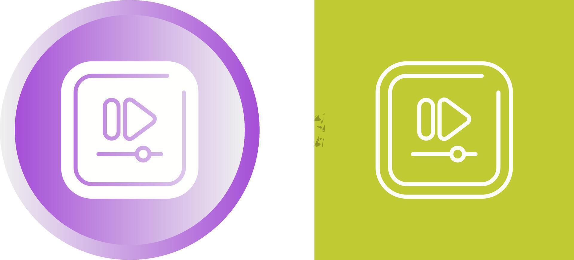 Video Fast Square Triangle Vector Icon