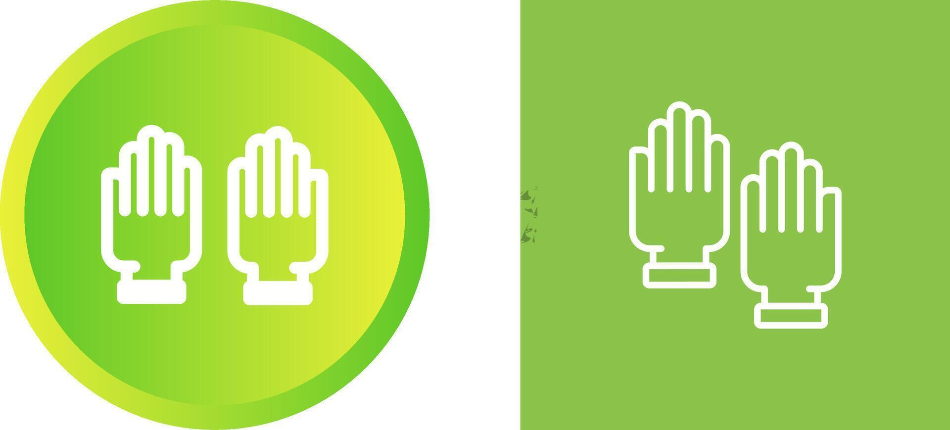 Rubber Gloves Vector Icon