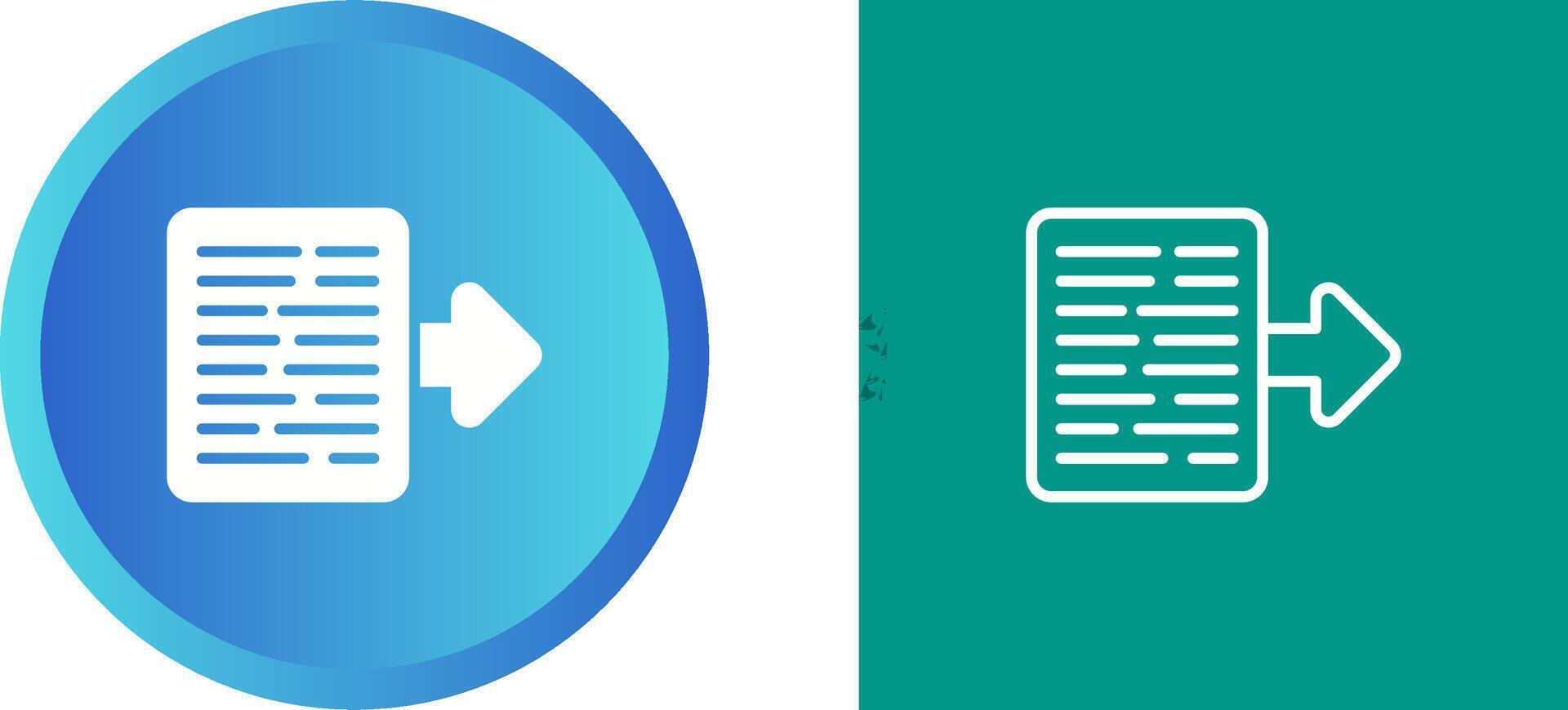 Document Export Vector Icon
