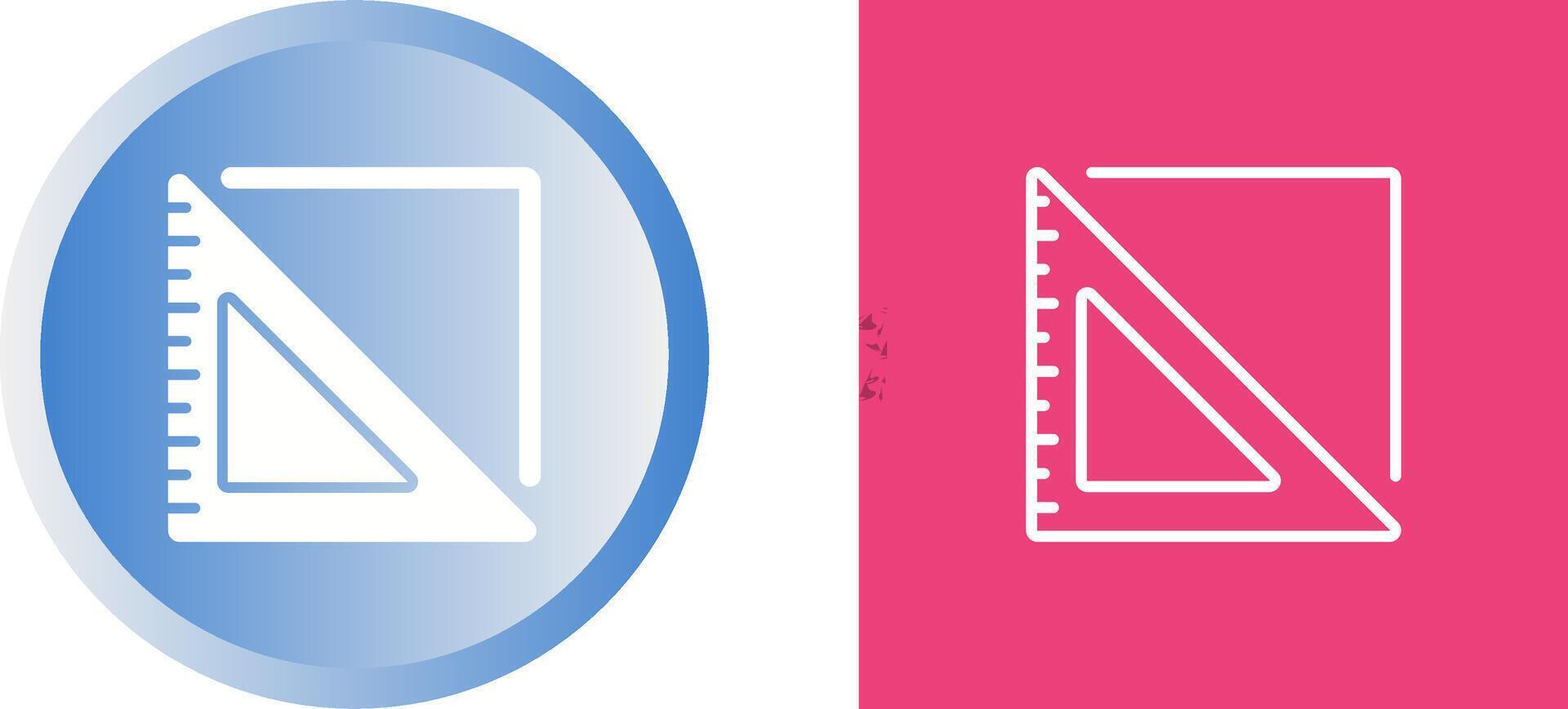 Triangular Ruler Vector Icon