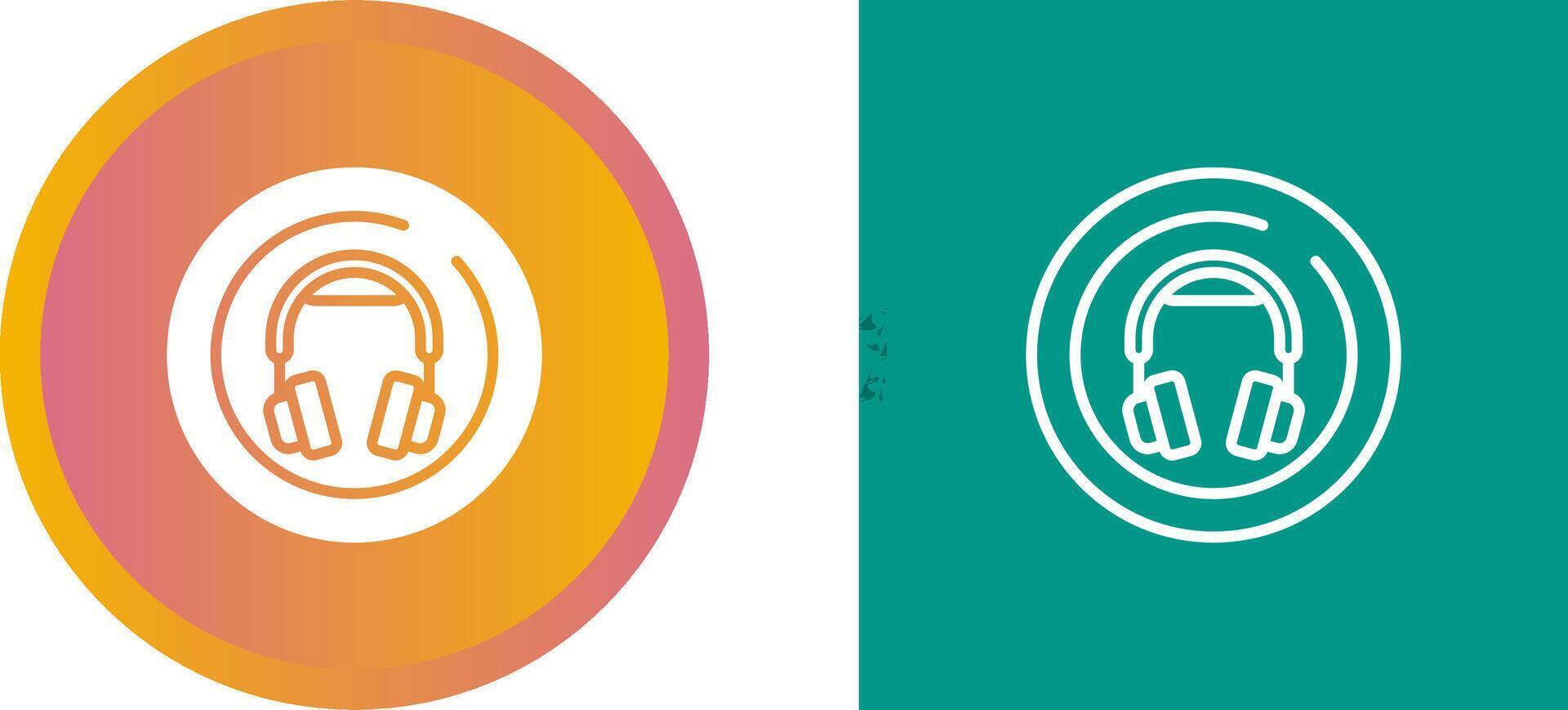 Headphones Circle Vector Icon