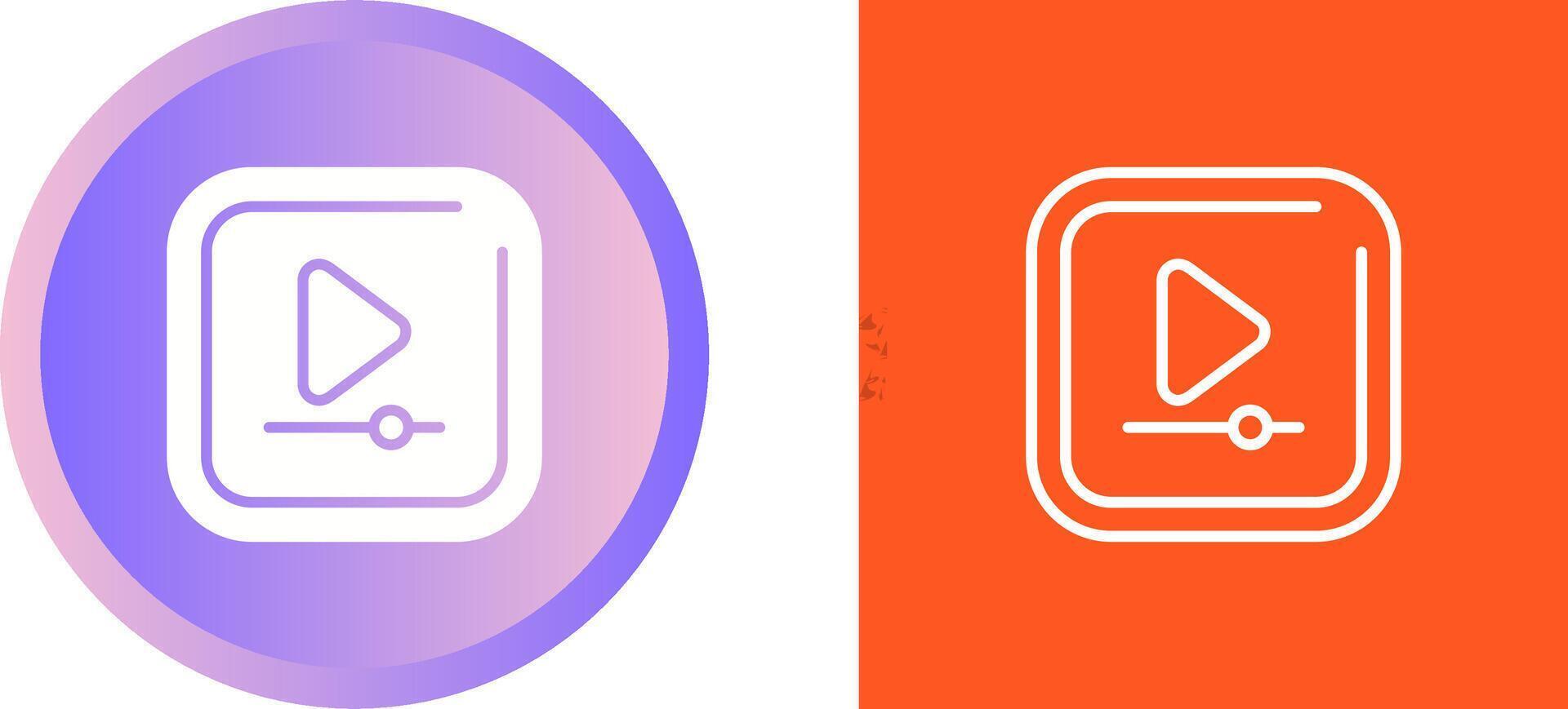 Video Play Square Vector Icon
