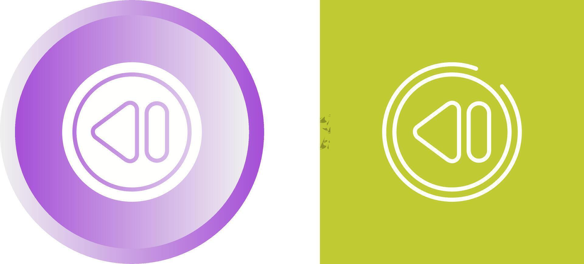 Rewind Button Vector Icon