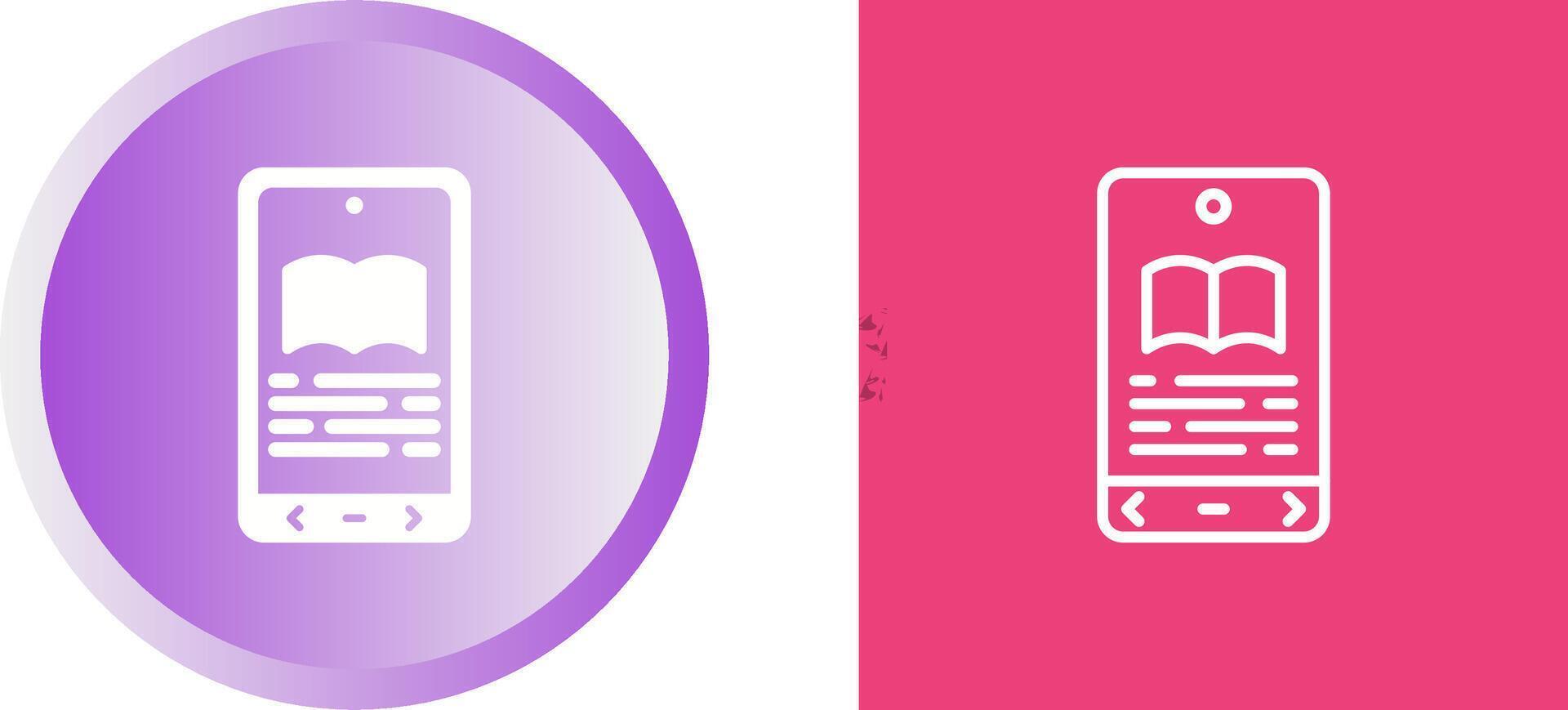 E book Reader Vector Icon