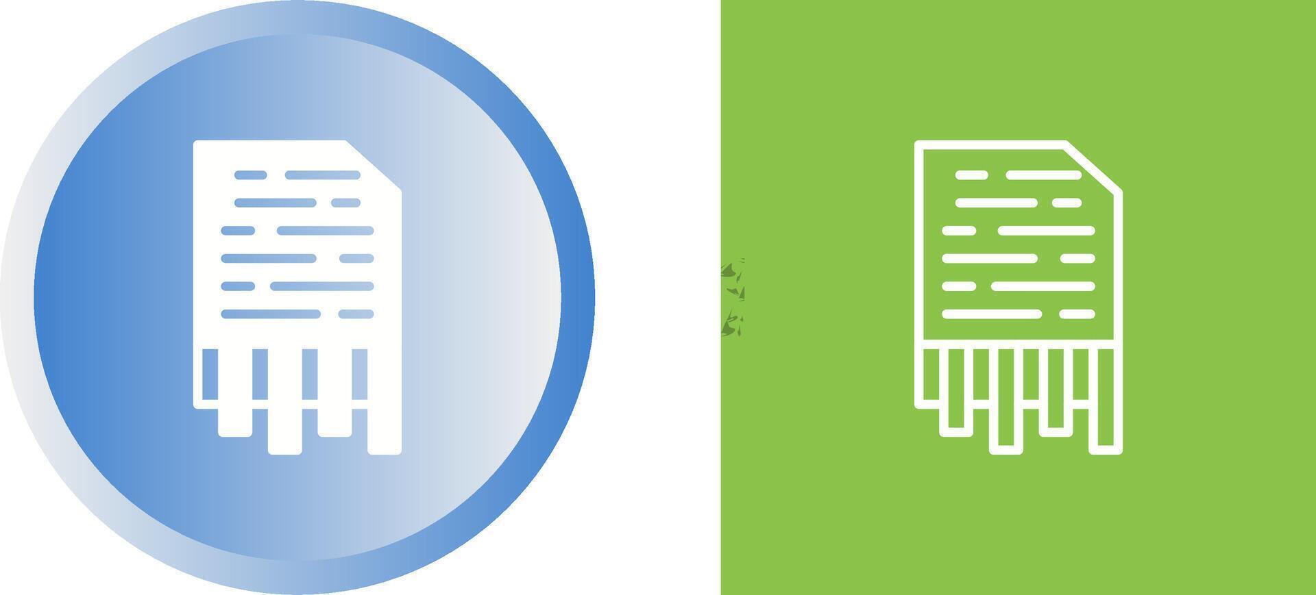 Shredding Vector Icon
