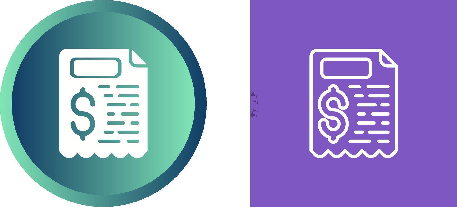 Receipt Vector Icon