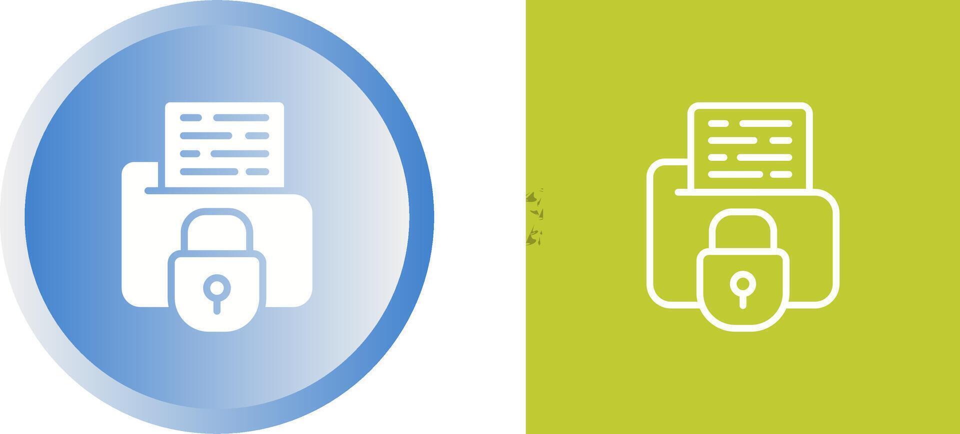 Secure Folder Vector Icon