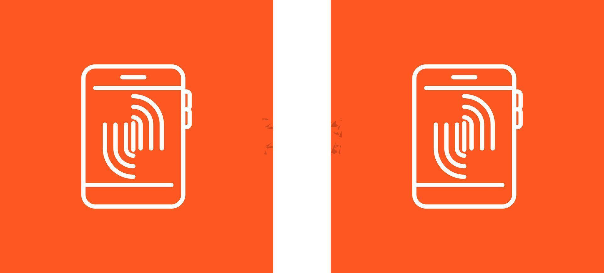 Fingerprint Scanning Vector Icon