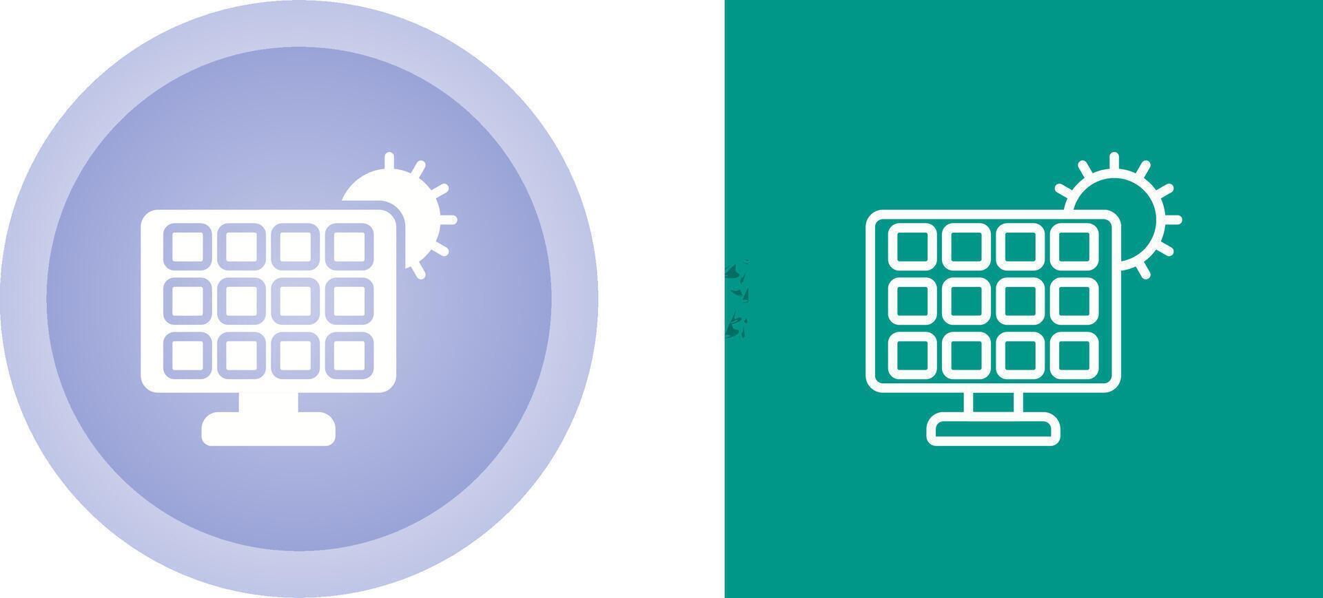 Solar panel charger Vector Icon