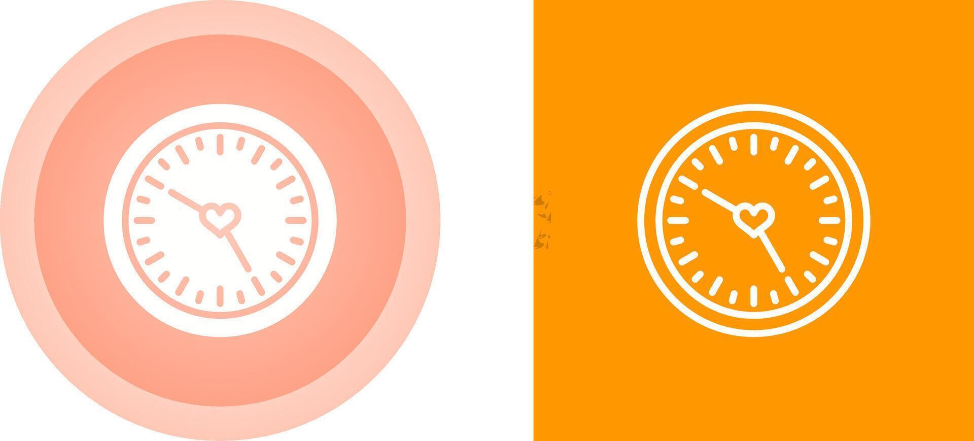 Love clock Vector Icon