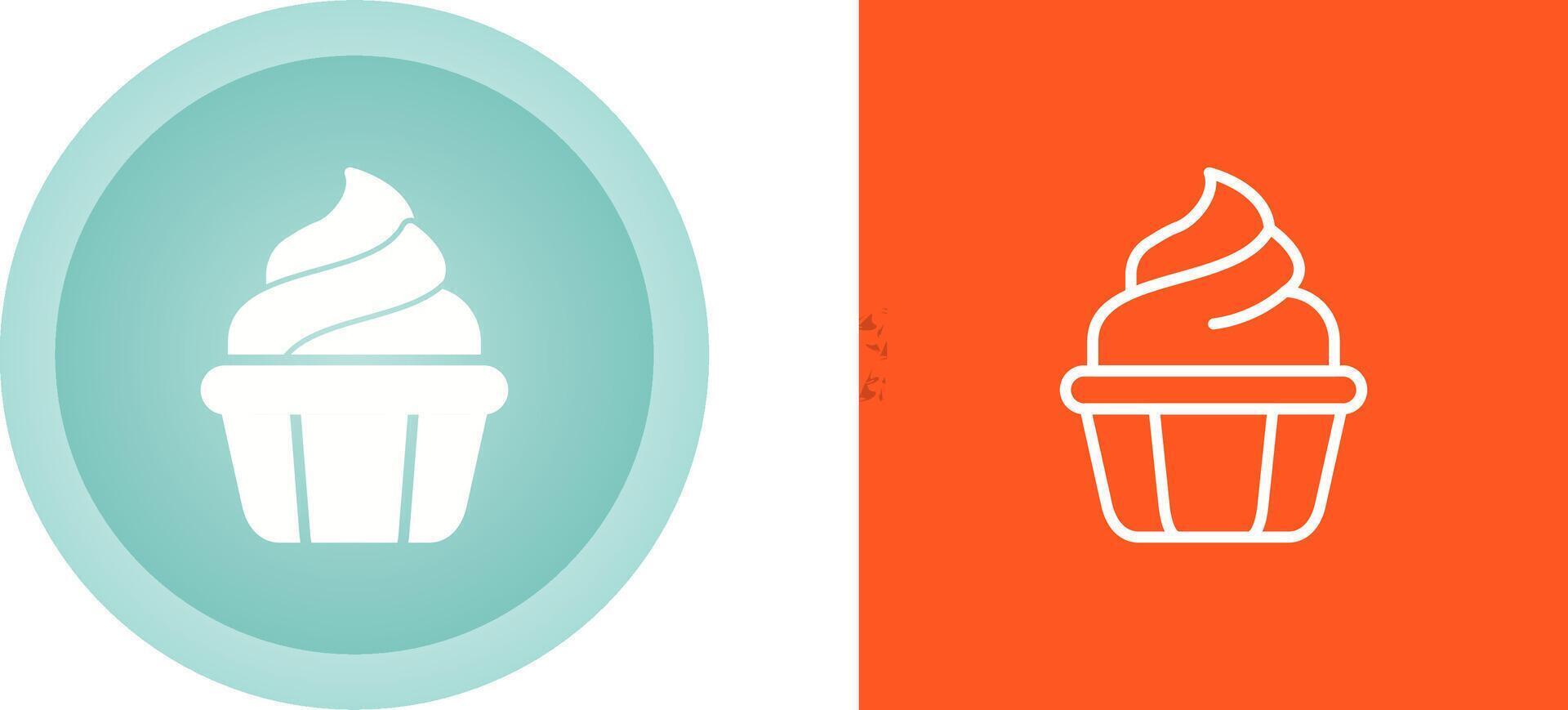 icono de vector de cupcake