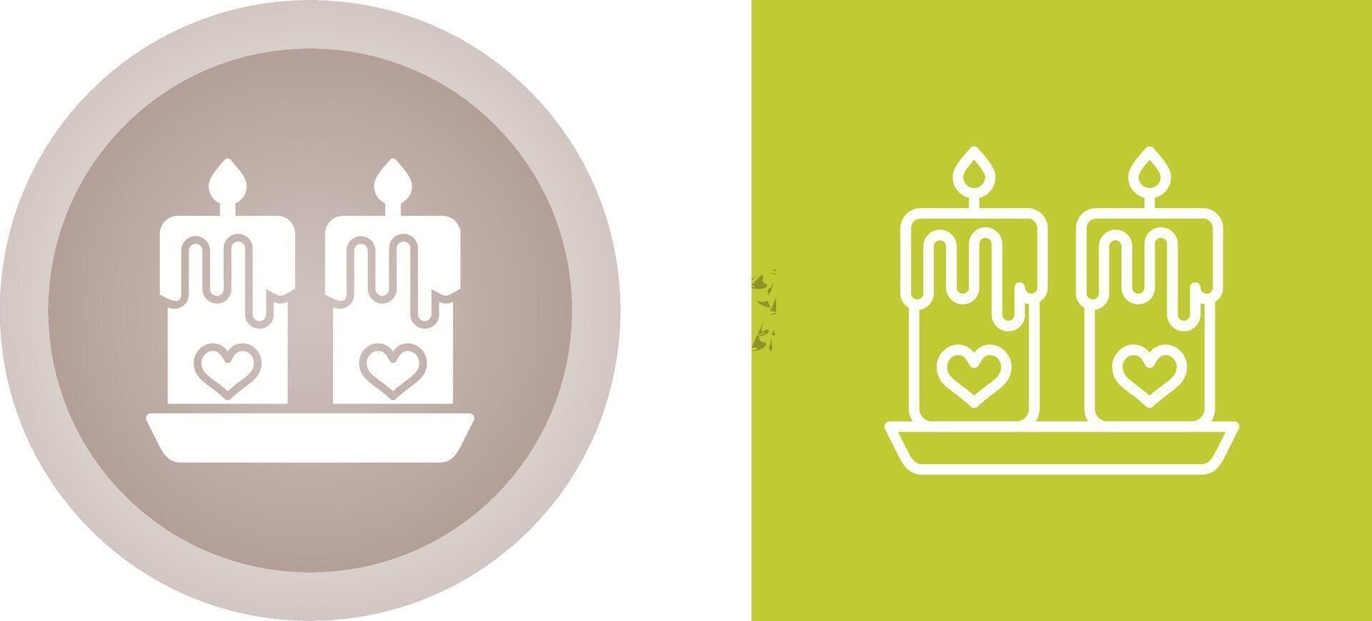 Love candles Vector Icon