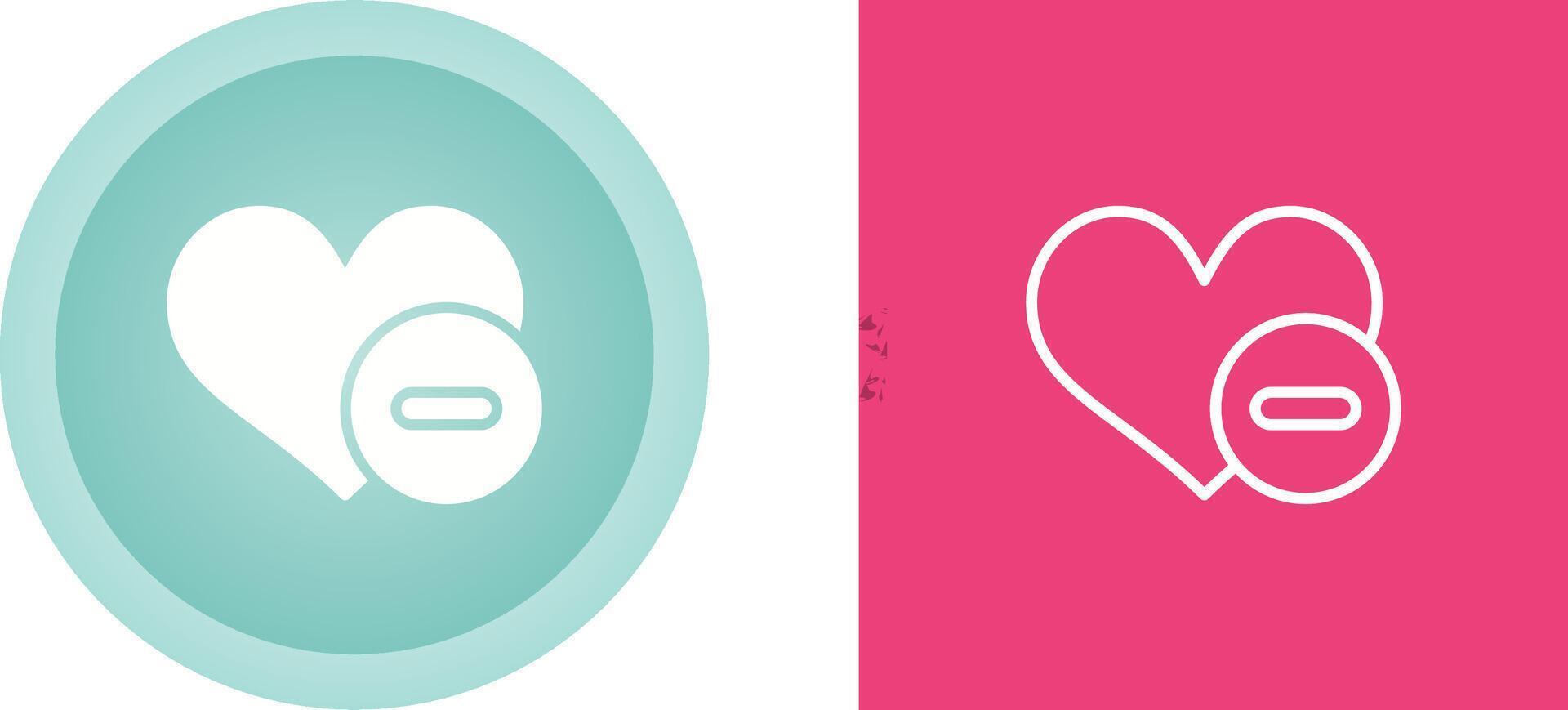 Negative Love Vector Icon
