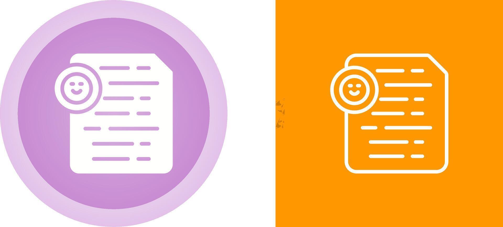 Document Insert Emoji Vector Icon