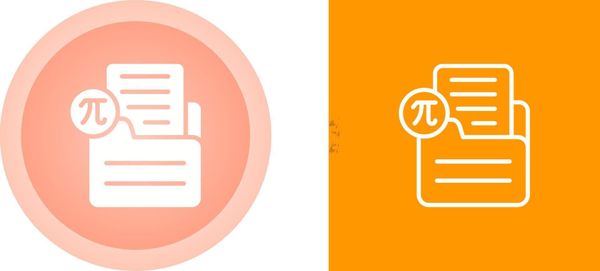 Document Insert Formula Vector Icon
