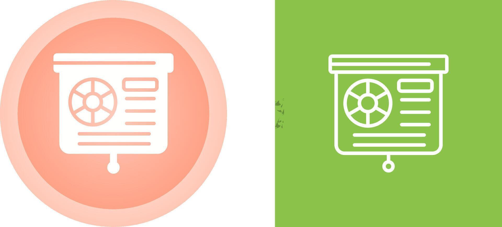 Presentation Slide Vector Icon