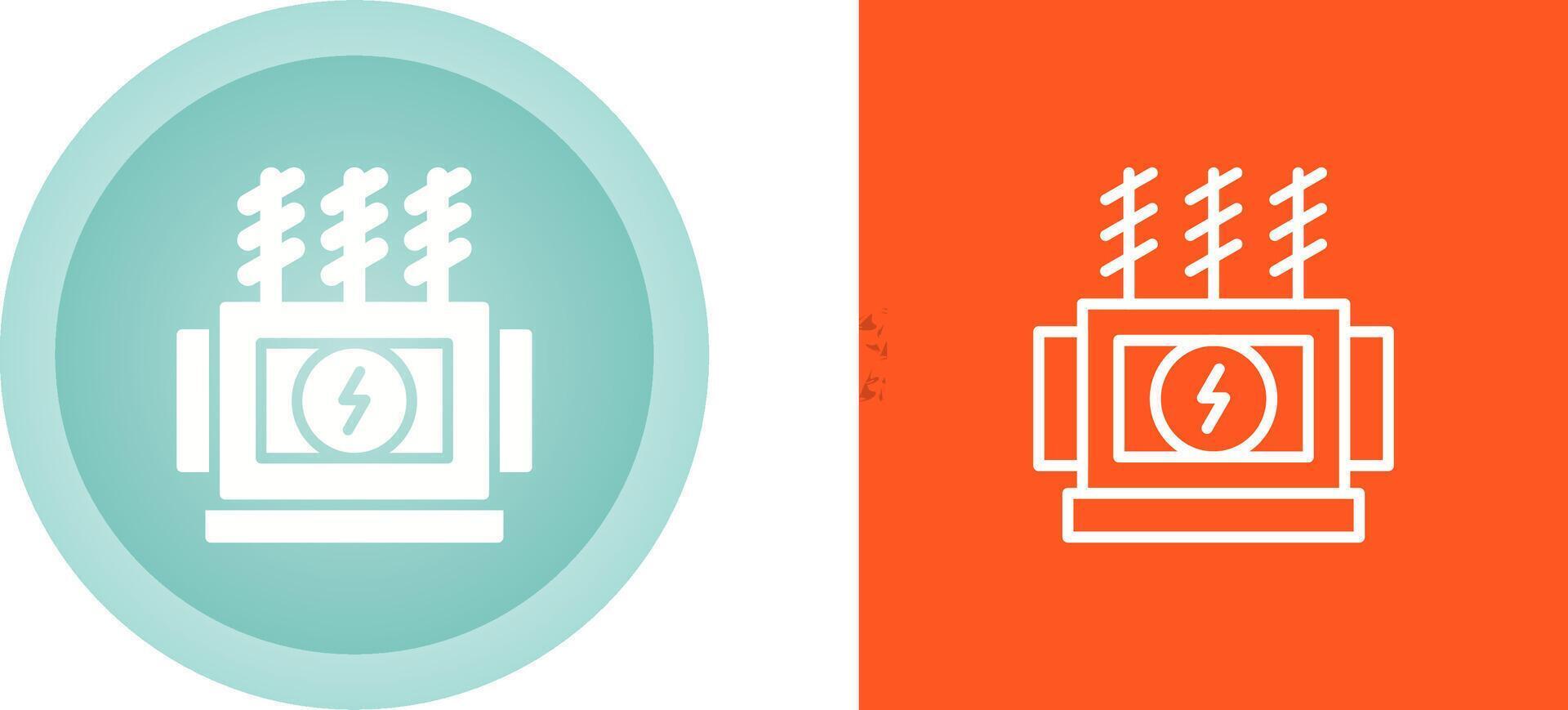 Power Transformer Vector Icon