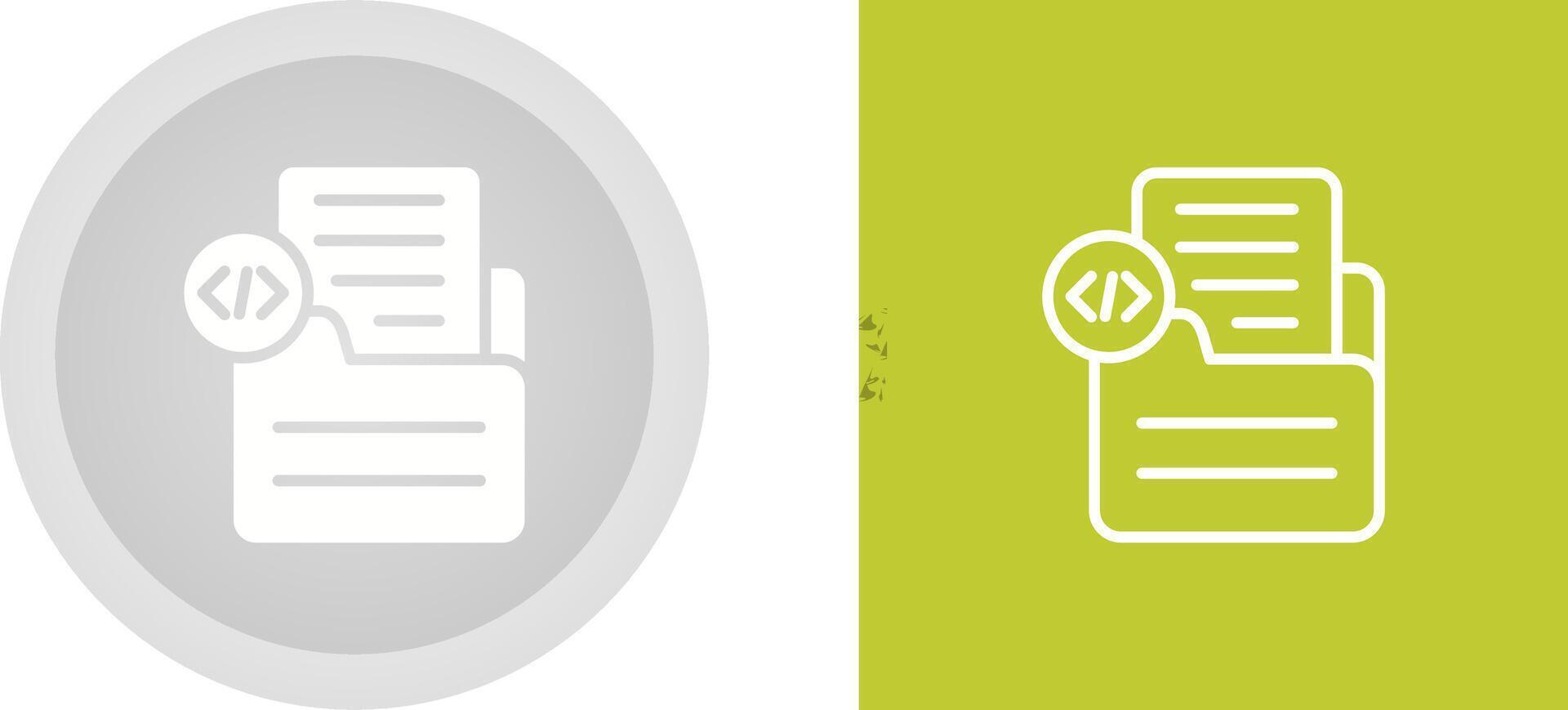 Document Insert Code Vector Icon