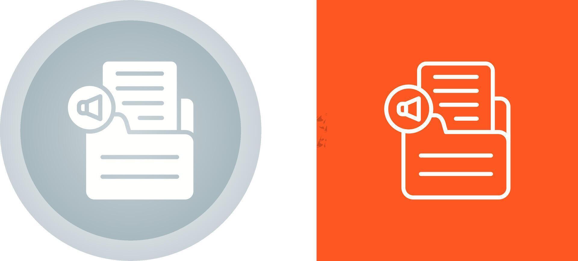 Document Insert Audio Vector Icon