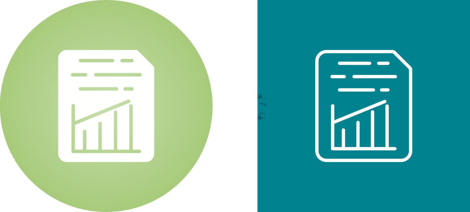 Document Insert Graph Vector Icon