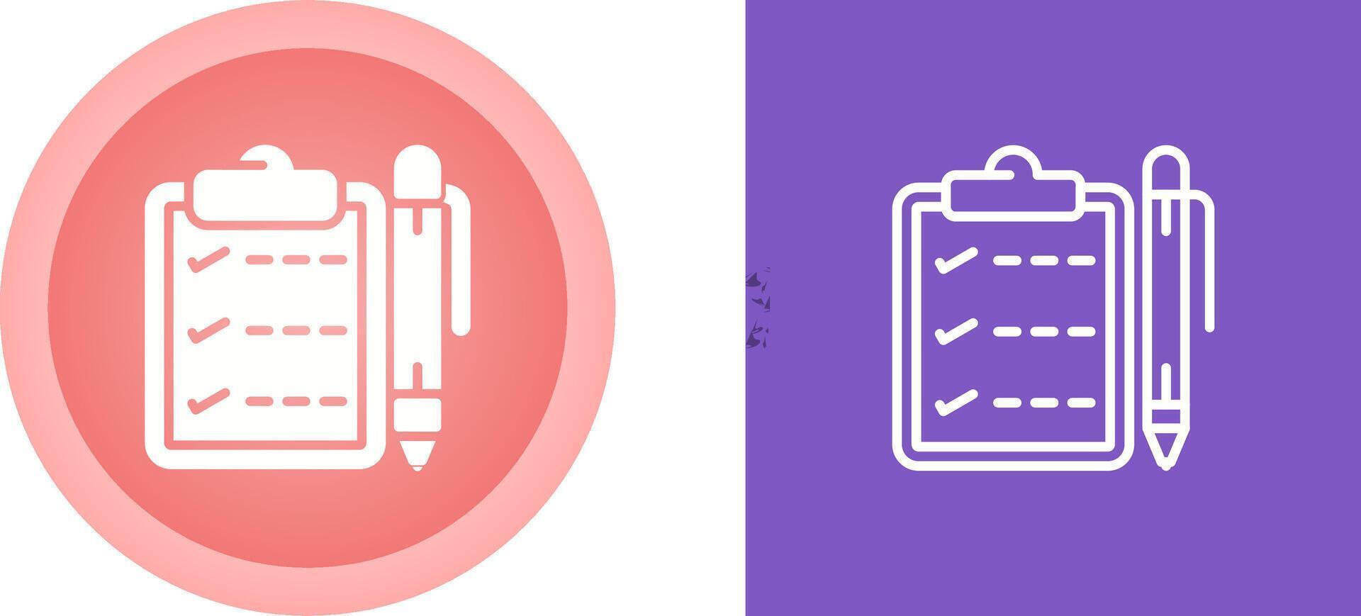 Notepad with pen Vector Icon