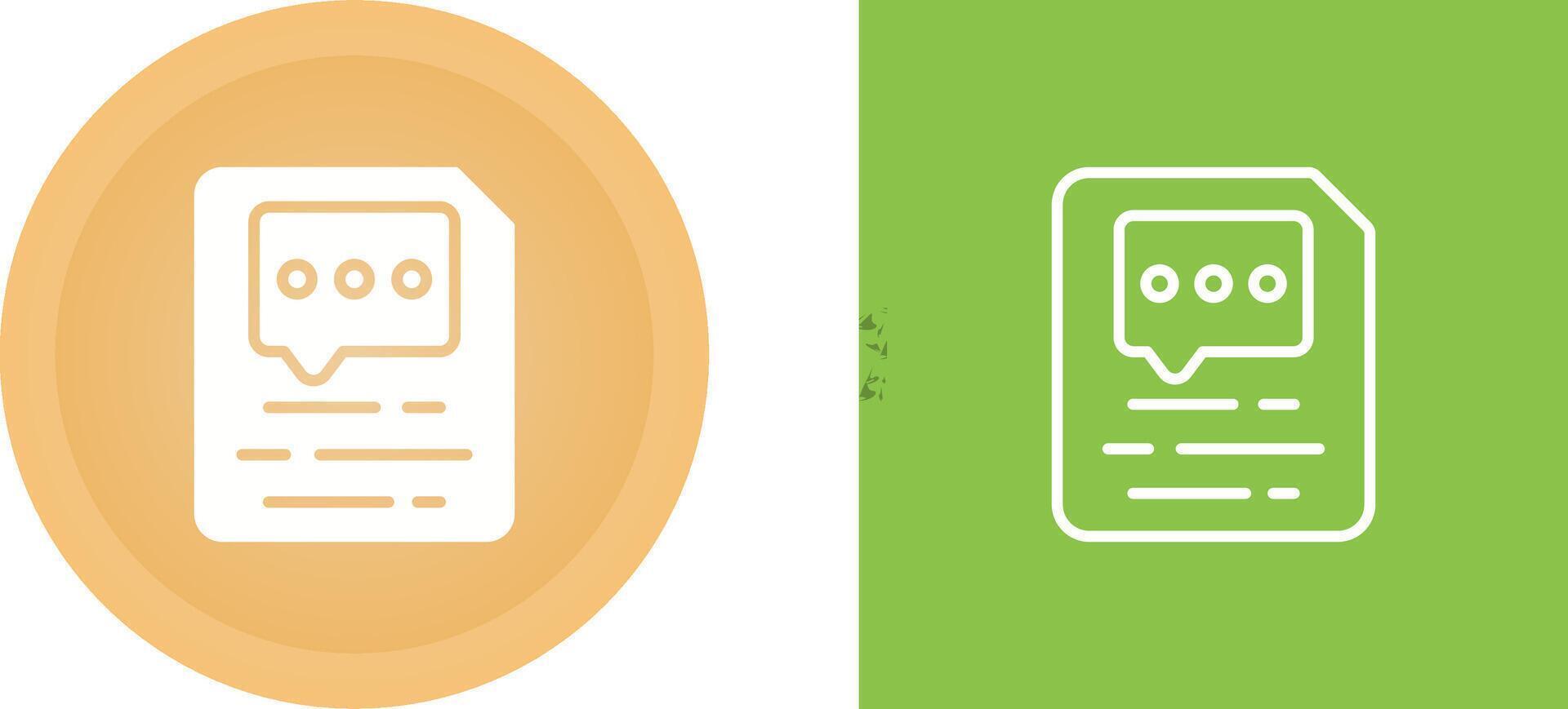 Document Insert Comment Vector Icon